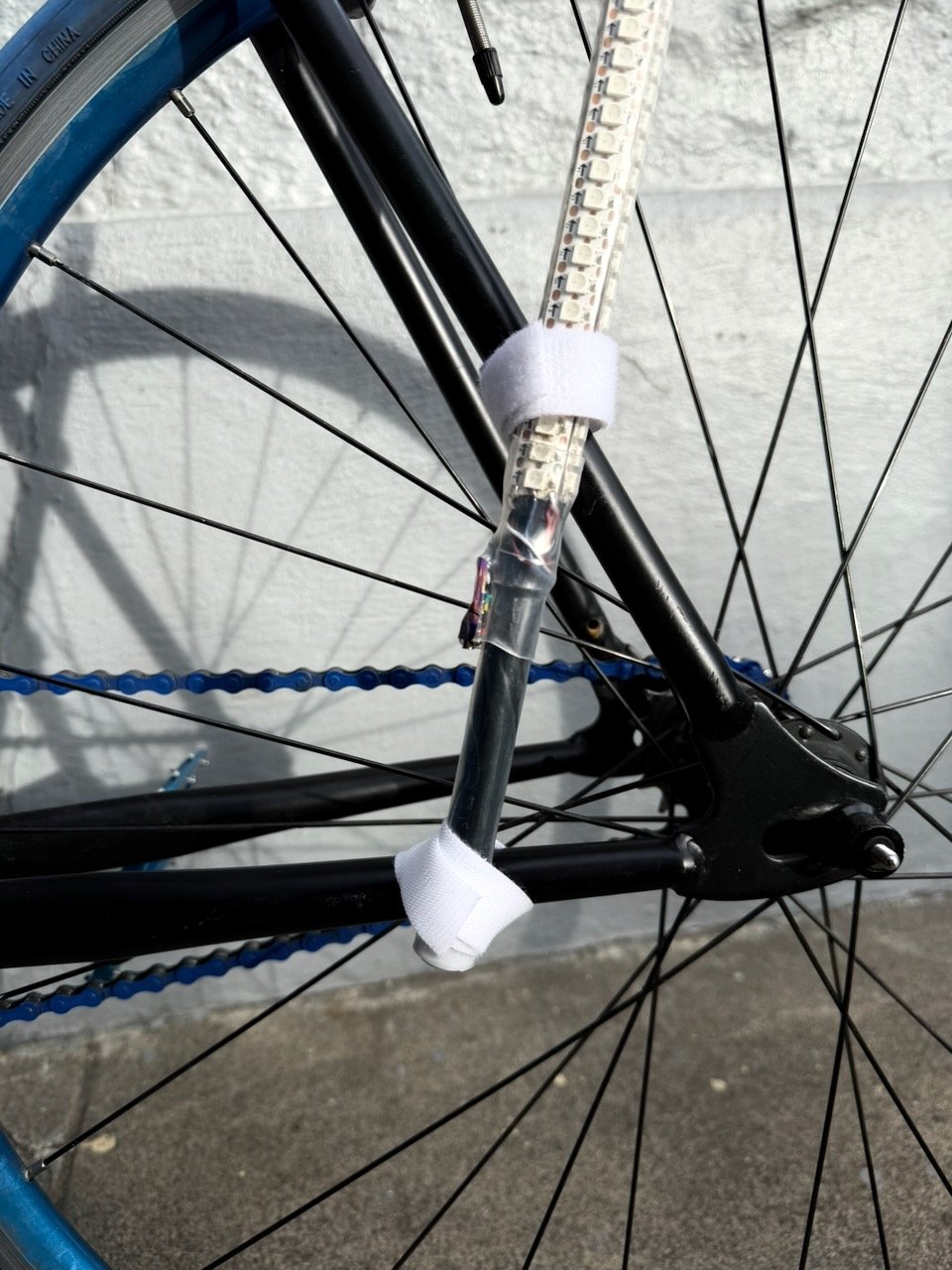 Bottom velcro strap secured