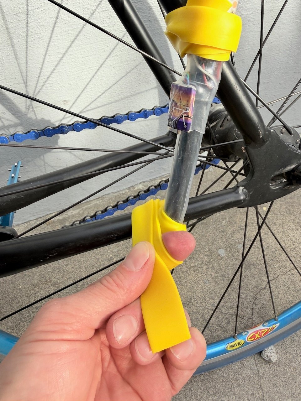 Securing bottom rubber strap