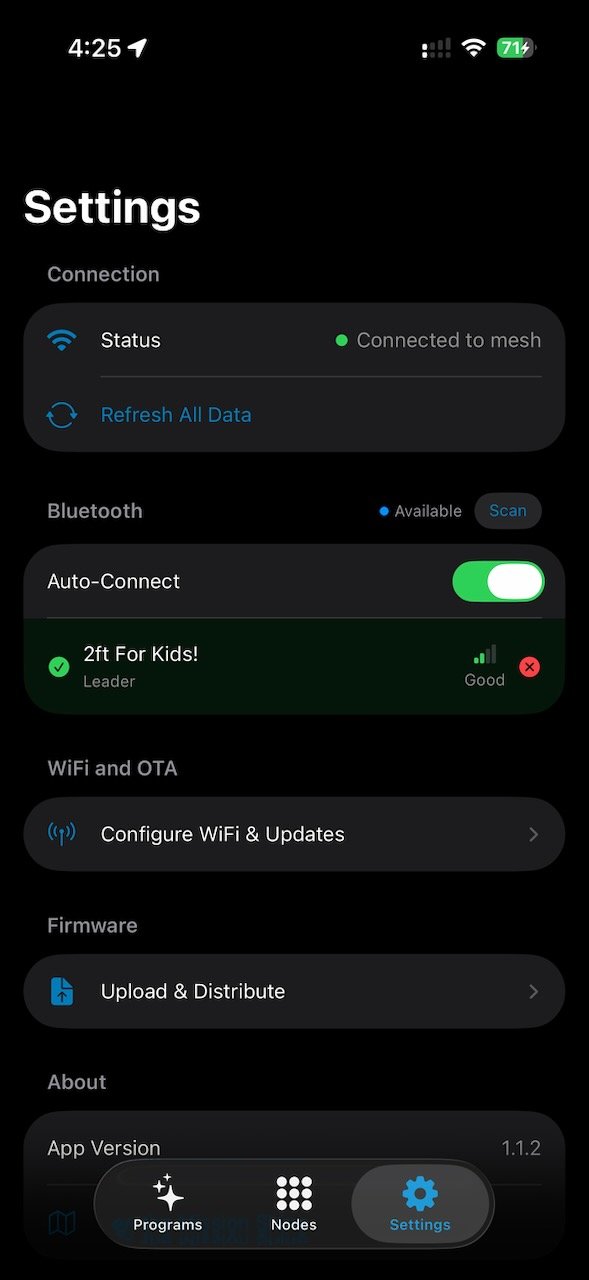 iOS App - Settings